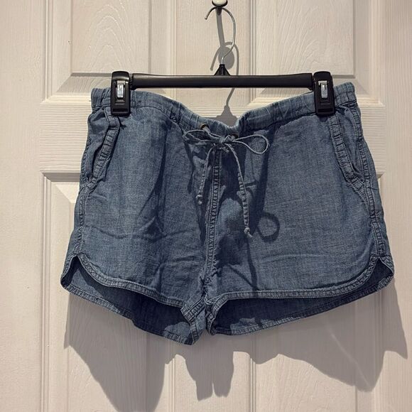 J.Crew chambray drawstring shorts SZ Medium - Picture 1 of 8